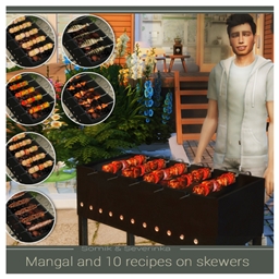 Functional mangal (BBQ) and 10 recipes on skewers by Somik_Severinka Spanish translation