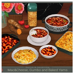 Baked Macaroni and Cheese with Gumbo and Yams by Somik and Severinka Spanish Translation