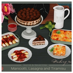 ✨ Lasagna, Manicotti and Tiramisu - "Italian Cuisine" by somik_severinka Spanish translation✨ 