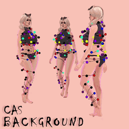 CAS PASTEL with 2 mirrors backgrounds (solid) logo