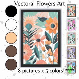 Vectoral Flowers Art