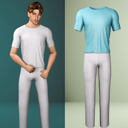 Mens pants and t-shirt logo