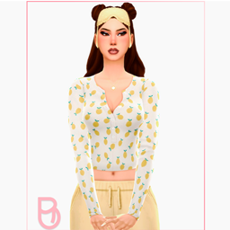 Woman Half-Button Top - Rose - Version 2 project image