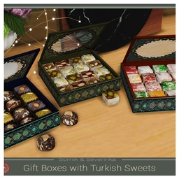 Gift boxes with Turkish sweets.by somik_severinka Spanish translation
