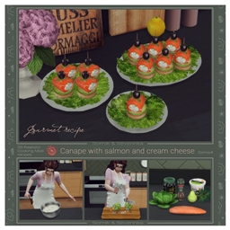 Salmon and Cream Cheese Canapes by somik_severinka Spanish translation