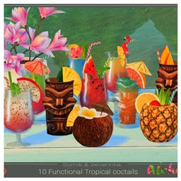 Tropical summer cocktails without alcohol by Somik and Severinka Spanish Translation