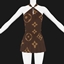 Floral short dress logo