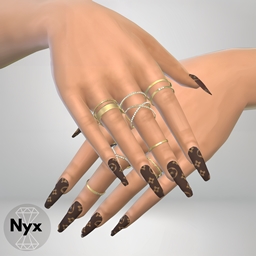 Floral long nails logo