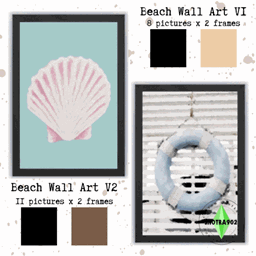 Beach Wall Art : 2 versions logo