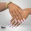 Pink ribbon long nails logo
