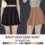 Wavy hem mini skirt logo