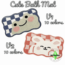Cute Bathroom Mat : 2 versions