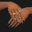 leopard print long nails logo