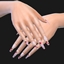 Long nails with strawberry & bunny stickers logo