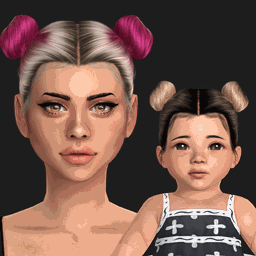 Buns Hairstyle + Spooky Accessories logo