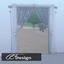 Semi-transparent curtains on both sides for tall windows logo