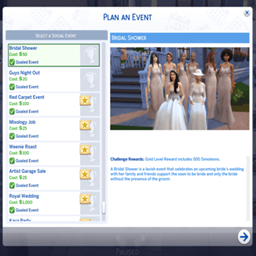 Bridal Shower Event By KiaraSims4Mods | Chinese Translation