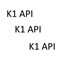 K1 API logo