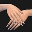 French ombre long nails logo