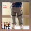 Toddler's Side Suspender Straps Streetwear Trousers logo
