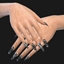 Zebra print long nails logo