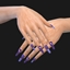 Long nails with butterfly stickers logo