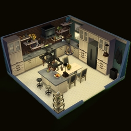 Kitchen by K8RiN- BG with my CC - all Maxis Match
