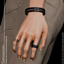 leather bracelet and ring set logo