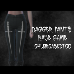 Goth Gothic Dagger / Sword Tattoo Style Pants