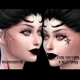 Goth Gothic Face Tattoos Vol. I