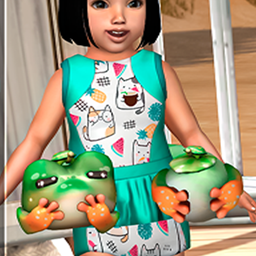 frog float for toddler accessory logo