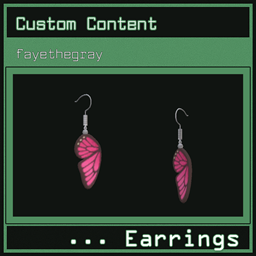 butterfly wing earrings by fayethegray