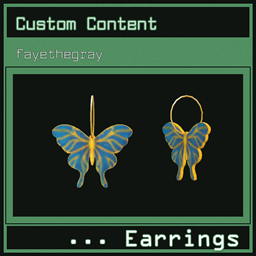 butterfly hoop earrings by fayethegray logo