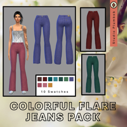 Colorful Flare Jeans -Studio Plumbob project image