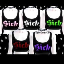 Emo Punk Skater Crop Top - 'Sick'