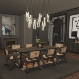🖤 Ultra Black Modern Dining room 