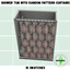 Shower Tub With Random Pattern Curtains logo