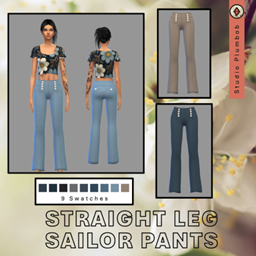 Sailor Pants Straight Leg- Studio Plumbob logo