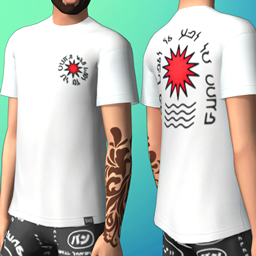 Oversized T-shirt – Back star graphic logo