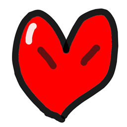 One heart logo
