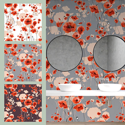 red poppies