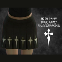 Goth Gothic Cross Skirt logo