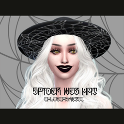 Goth Spider Web Print Brim Hat logo