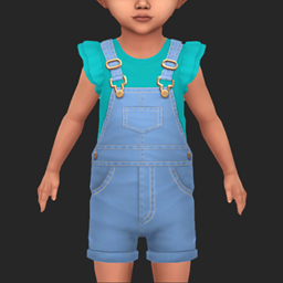 Toddlers Ruffle Overalls logo