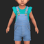 Toddlers Ruffle Overalls logo
