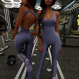 Layla - Gym Collection - Open-back Flared Jumpsuit (L025)