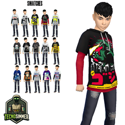 T-shirt over t-shirt kids logo