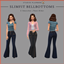 SlimFit Bellbottom Jeans- Studio Plumbob logo