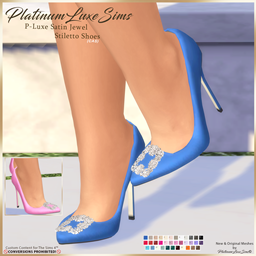 P-Luxe Satin Jewel Stiletto Shoes (CAS/Wearable)