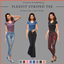 FlexFit Striped Tee - Studio Plumbob logo